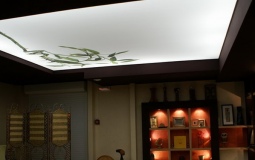 Светопроводящий потолок с фотопечатью для спальни